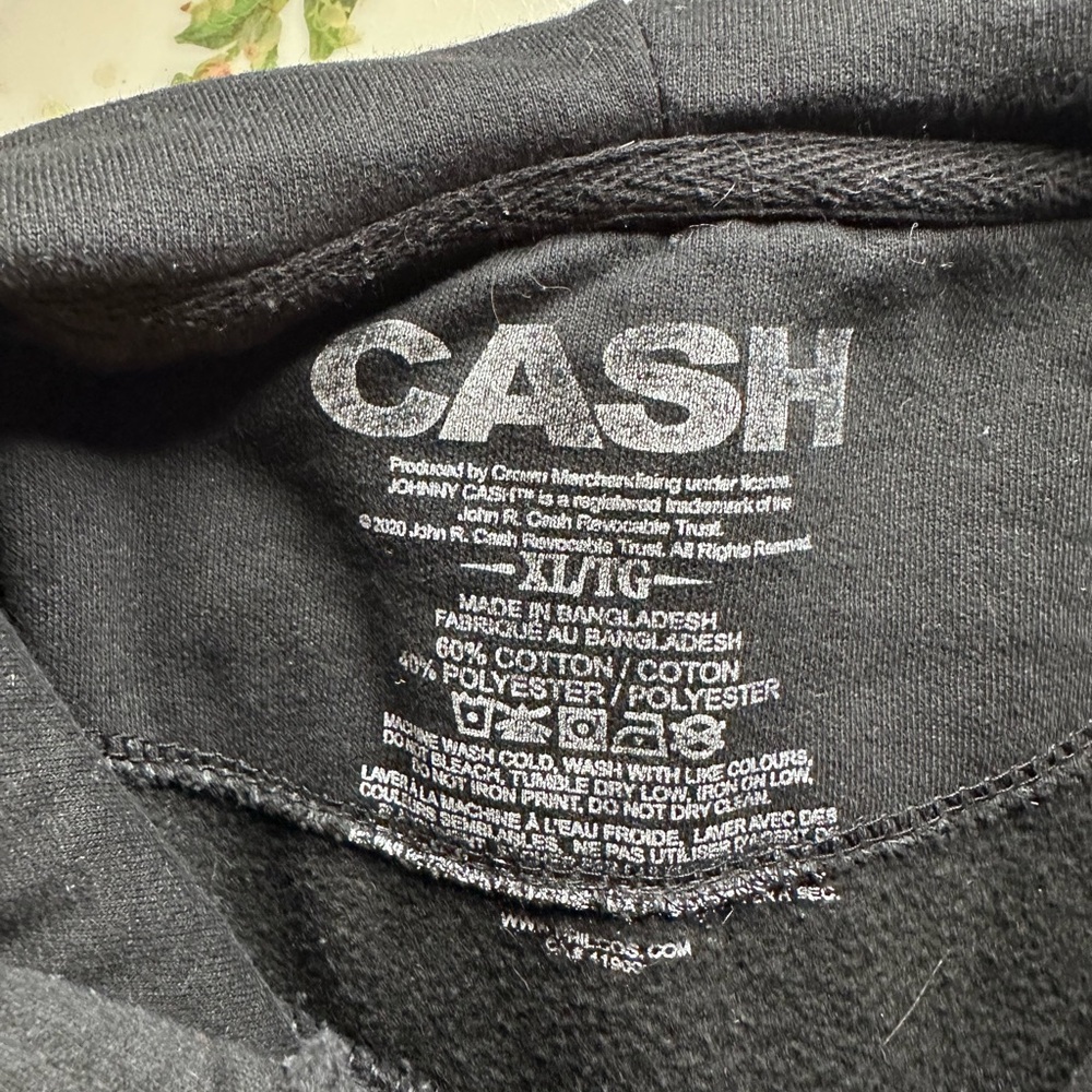 Johnny Cash Hoodie Ladies XL Good Condition - Picture 2 of 6